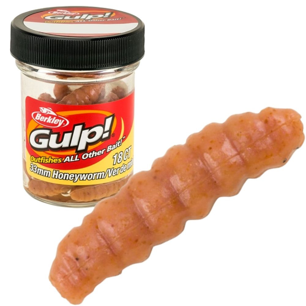 BERKLEY GULP Scented Soft Bait Honey Worm B.I.G. 33mm