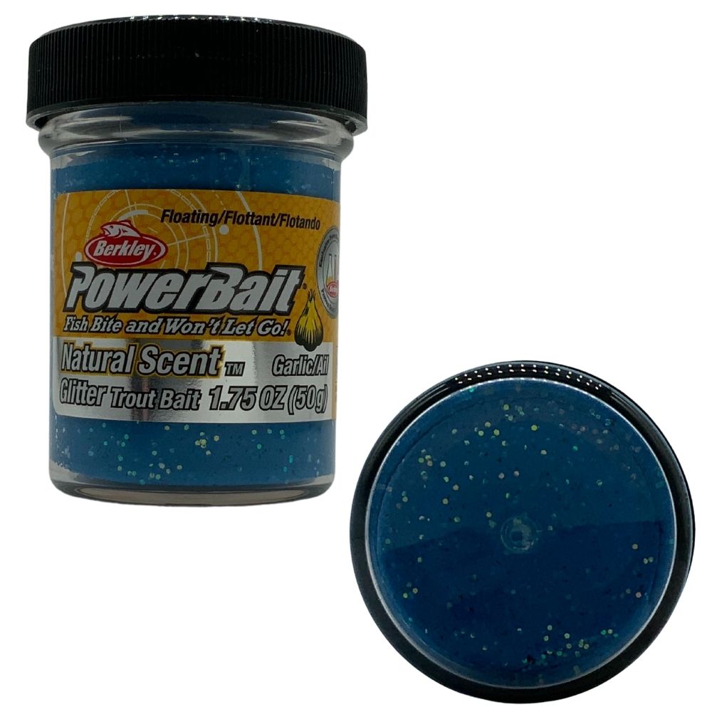 BERKLEY PowerBait Trout Bait Glitter Dough Natural Scent GARLIC 1.75oz/50g