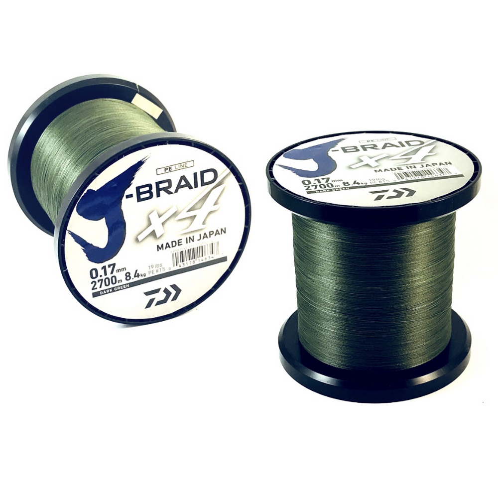 Daiwa J-Braid X4 Braided Line - Dark Green