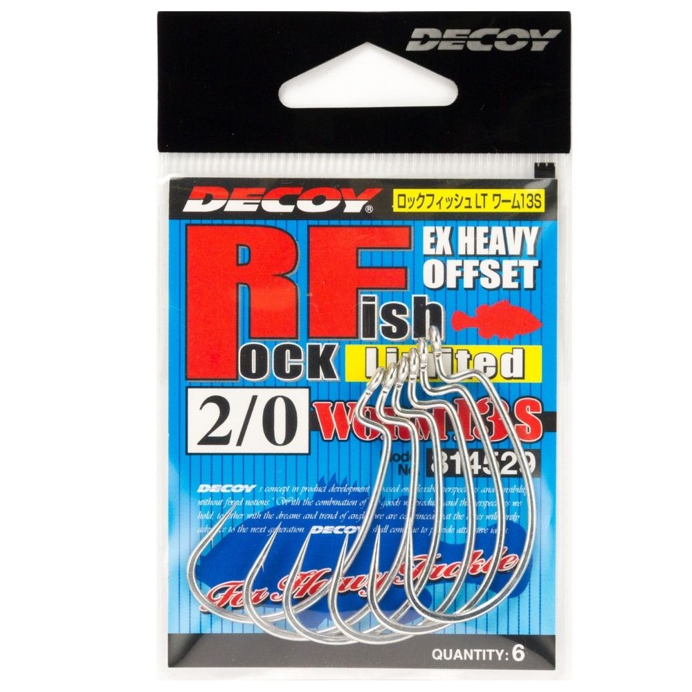 DECOY Heawy Offset Worm Hook Rock Fish Limited 13S