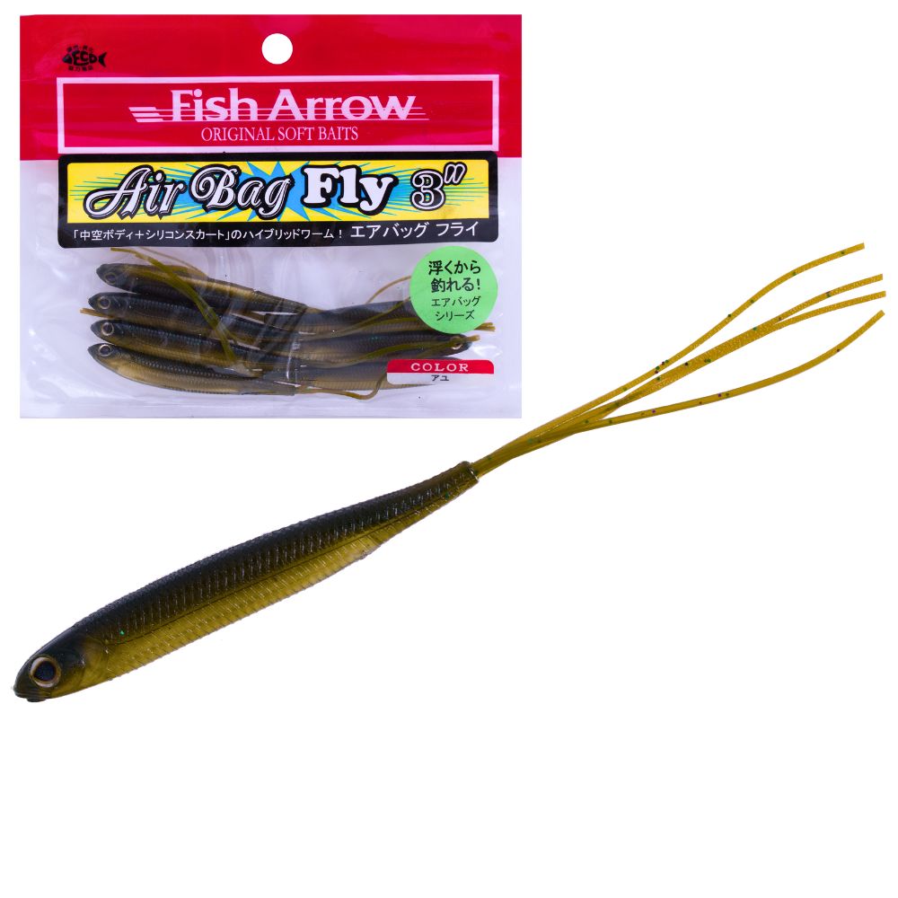 FISH ARROW Finesse Soft Lure Hybrid Worm AIR BAG FLY 3