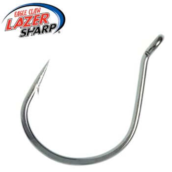 LAZER SHARP Eagle Claw Soft Plastic's Weighted Worm Hook L092G