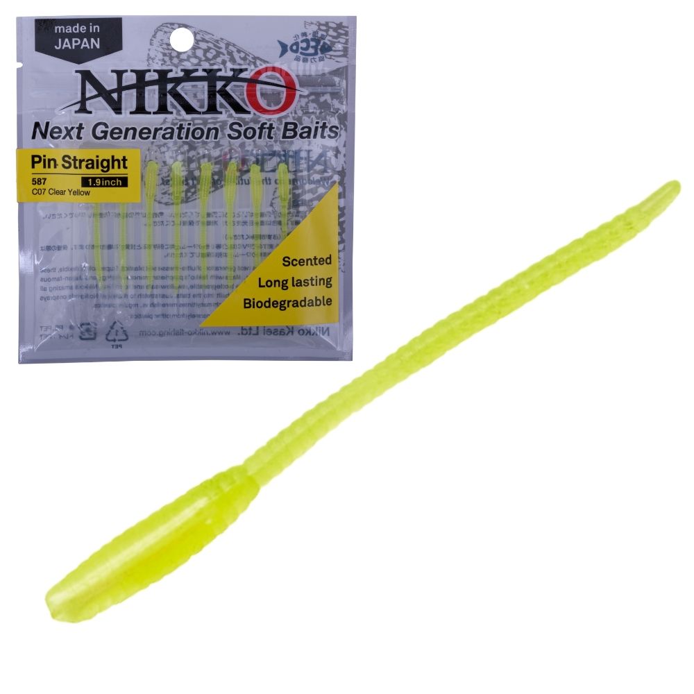 NIKKO KASEI Scented Soft Bait Lure Pin Straight WORM 1.9in