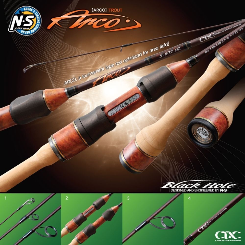 NS BLACK HOLE Tournament Type UL Spinning Rod ARCO S-622L