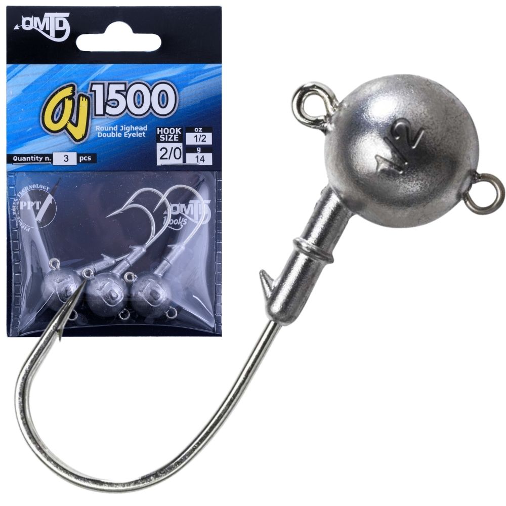 OMTD Hooks Double Eyellet Round Jig Head OJ1500