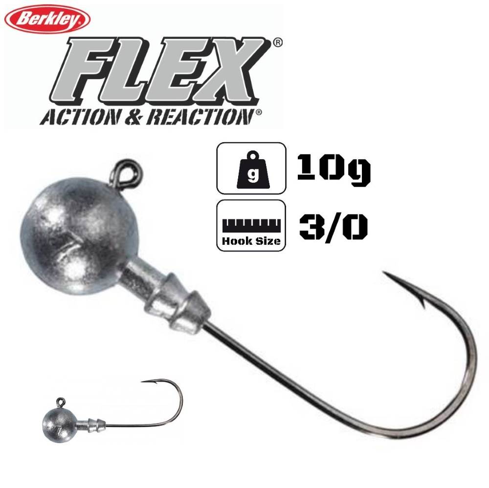 1410025 New 2021 Stocks Berkley ® Flex Deephead Jig Head Hook 10g SINGLE