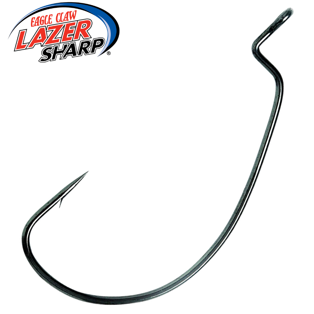LAZER SHARP Eagle Claw Soft Plastic's Weighted Worm Hook L092G