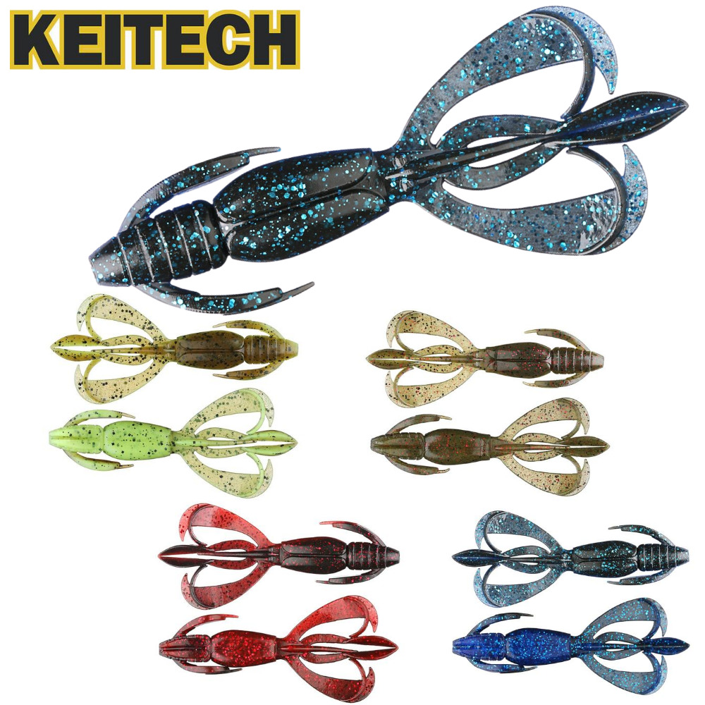 KEITECH Bass Fishing Scented Soft Bait Lure CRAZY FLAPPER 3.6