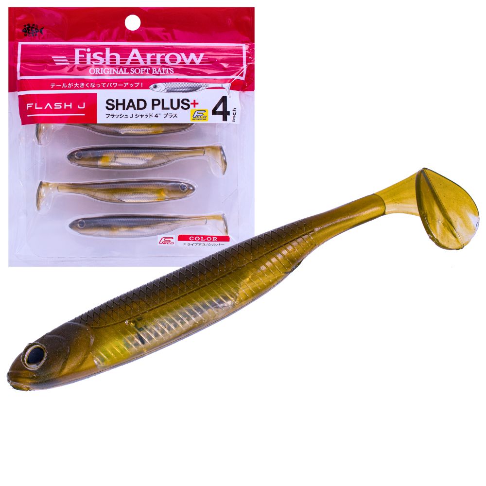 FISH ARROW Fishing Realistic Soft Bait Lure FLASH-J SHAD 4” PLUS