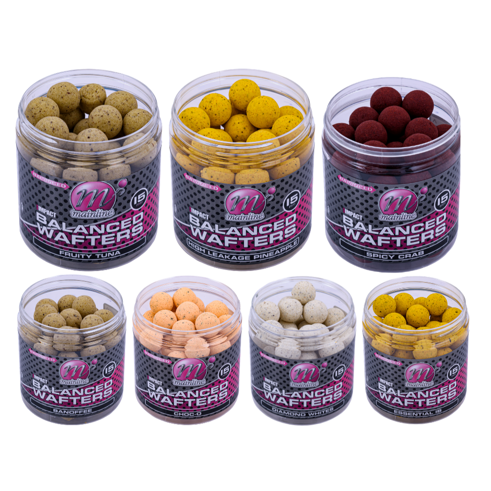 MAINLINE HIGH IMPACT BALANCED WAFTERS 15mm BANOFFEE FLAVOUR FOR CARP FISHING 