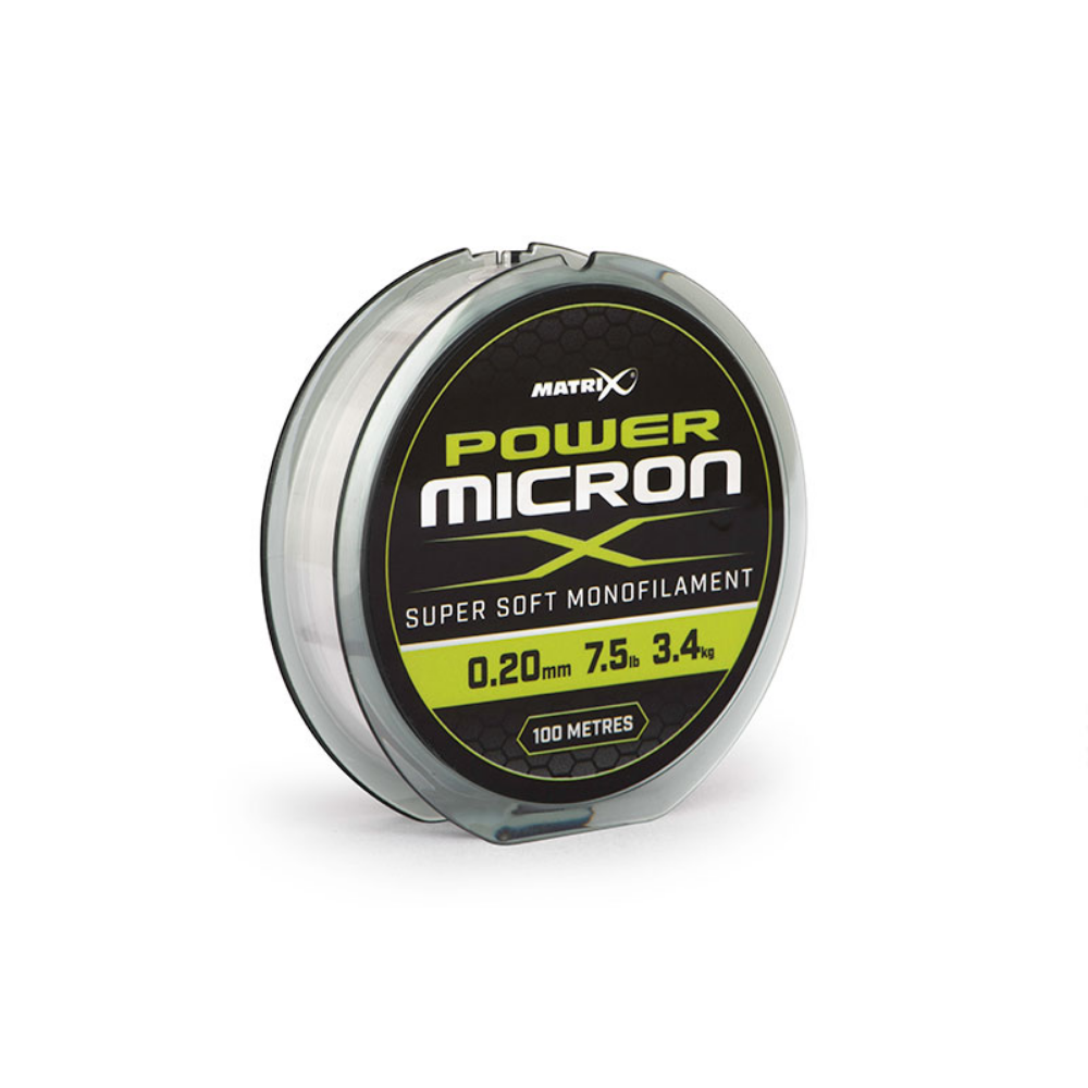 7.5lb 100m accurate dia Matrix Power Micron X 0.20mm Low Viz Hooklength and Pole Rig Fishing Line