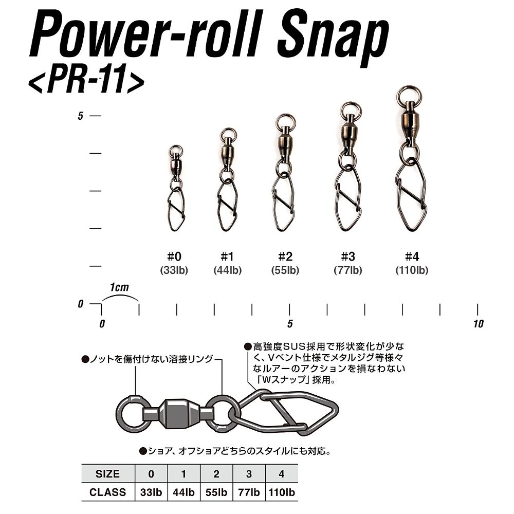 DECOY Hypower Stainless Steel Snap Swivel POWER ROLL PR-11