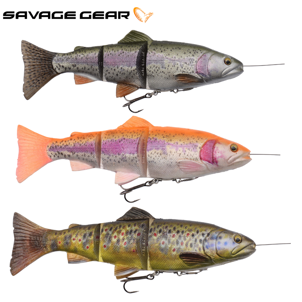 SAVAGE GEAR Scented Soft Swimbait Lure 4D Line Thru Trout 250mm