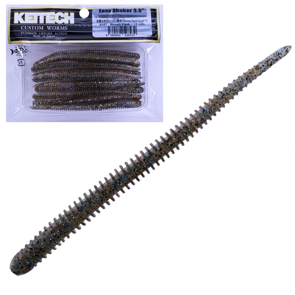 KEITECH Scented Soft Bait Worm Lure EASY SHAKER 3.5in