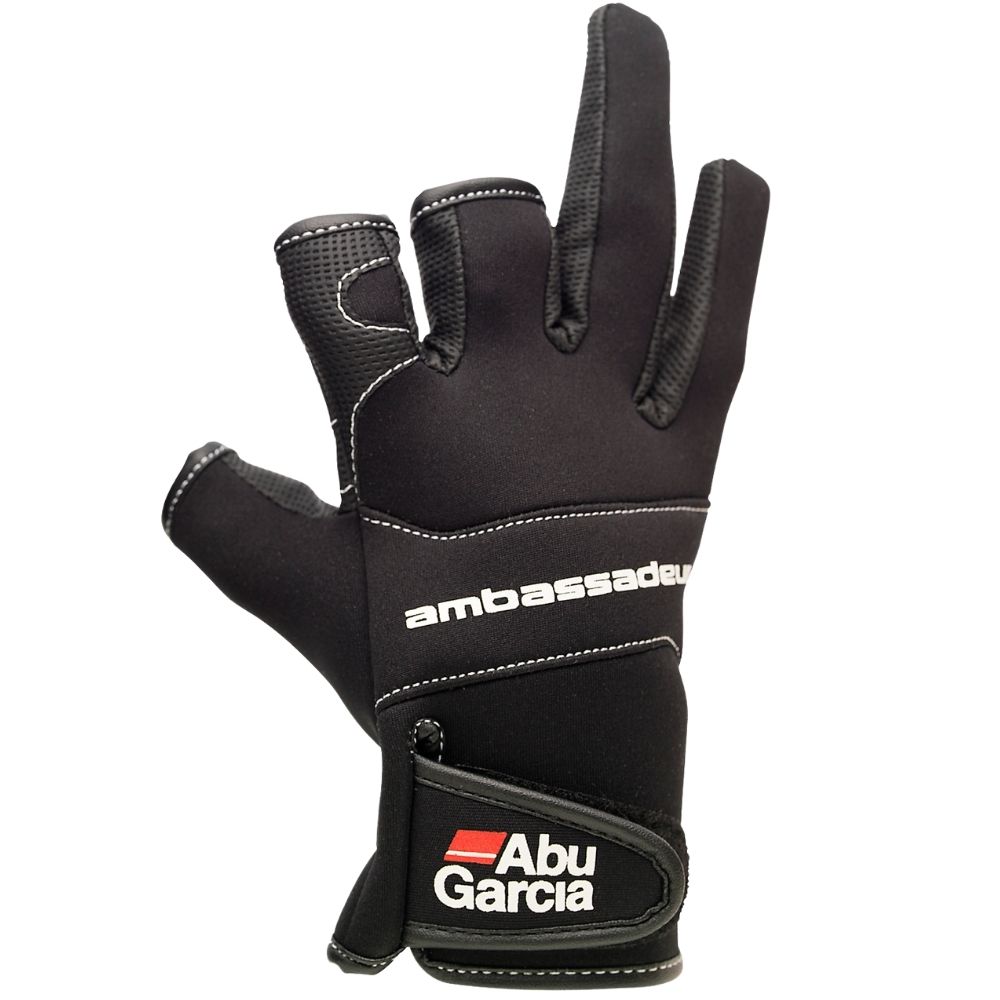 ABU GARCIA Professional Neoprene Stretch 3 Cut Gloves AMBASSADEUR