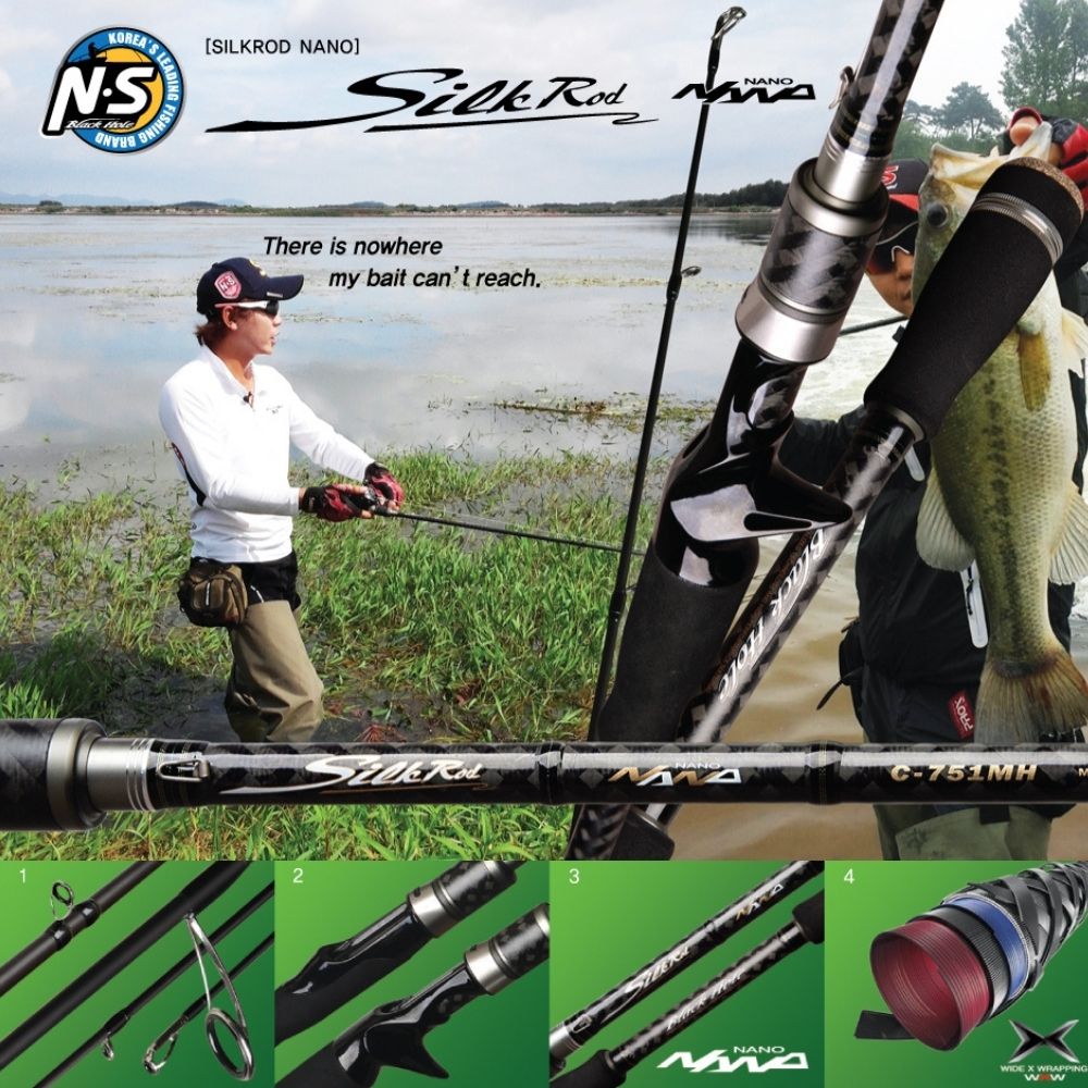 NS BLACK HOLE Freshwater Bass Fishing Rod SILKROD NANO