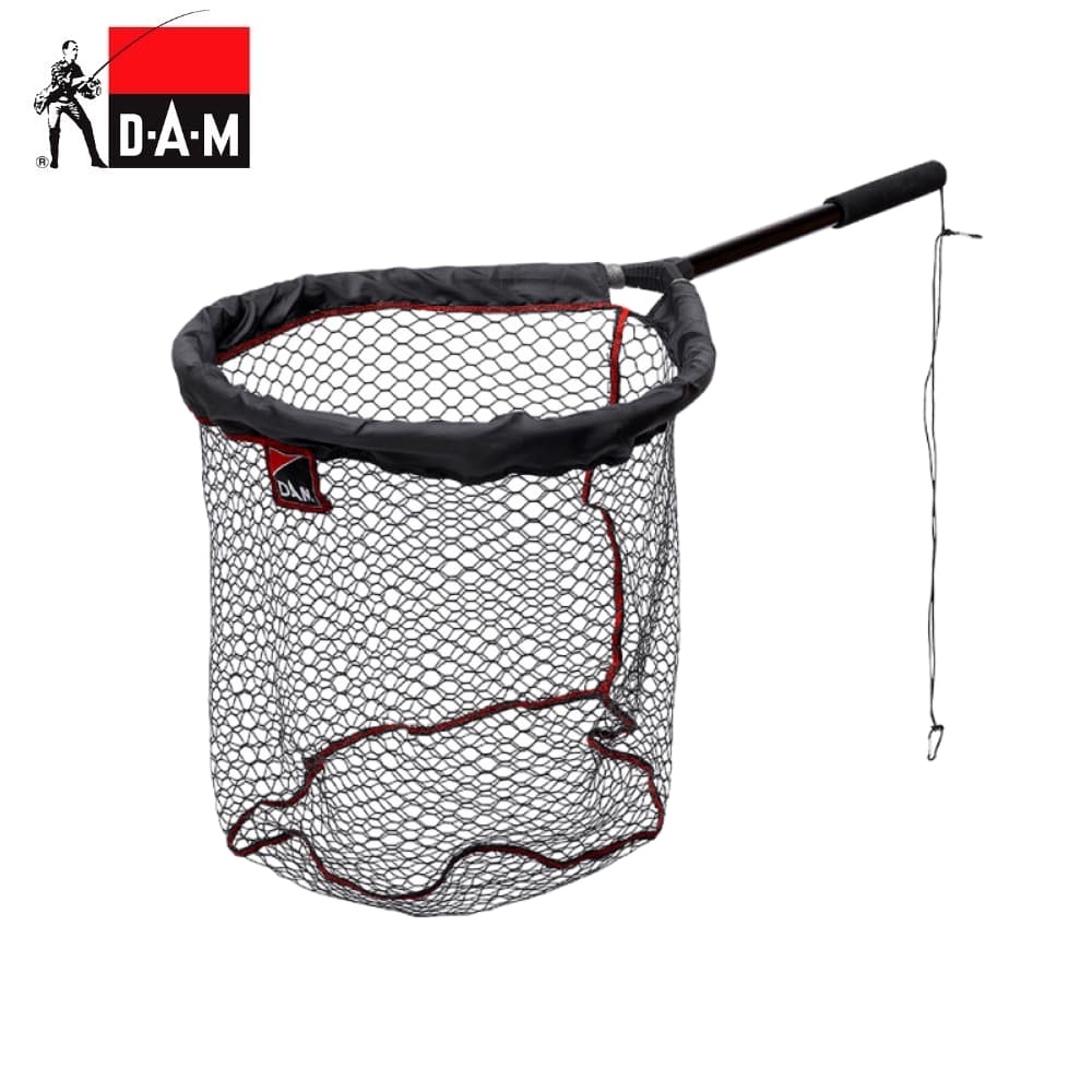 D.A.M Wading Net with Cork Handle/Rubber Mesh/2 sizes/Floating Handle 