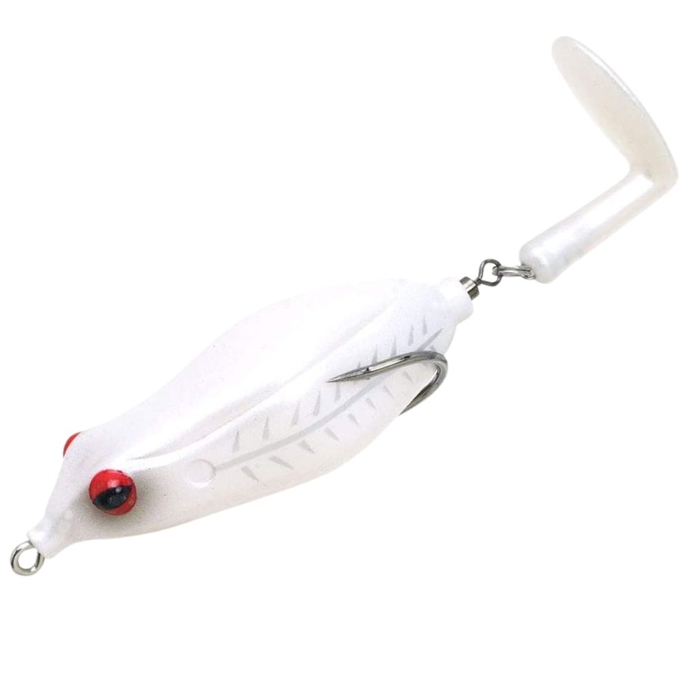 TECKEL By Grandbass Topwater Hollow Body Frog Lure SPRINKER #025 Old White  Shore
