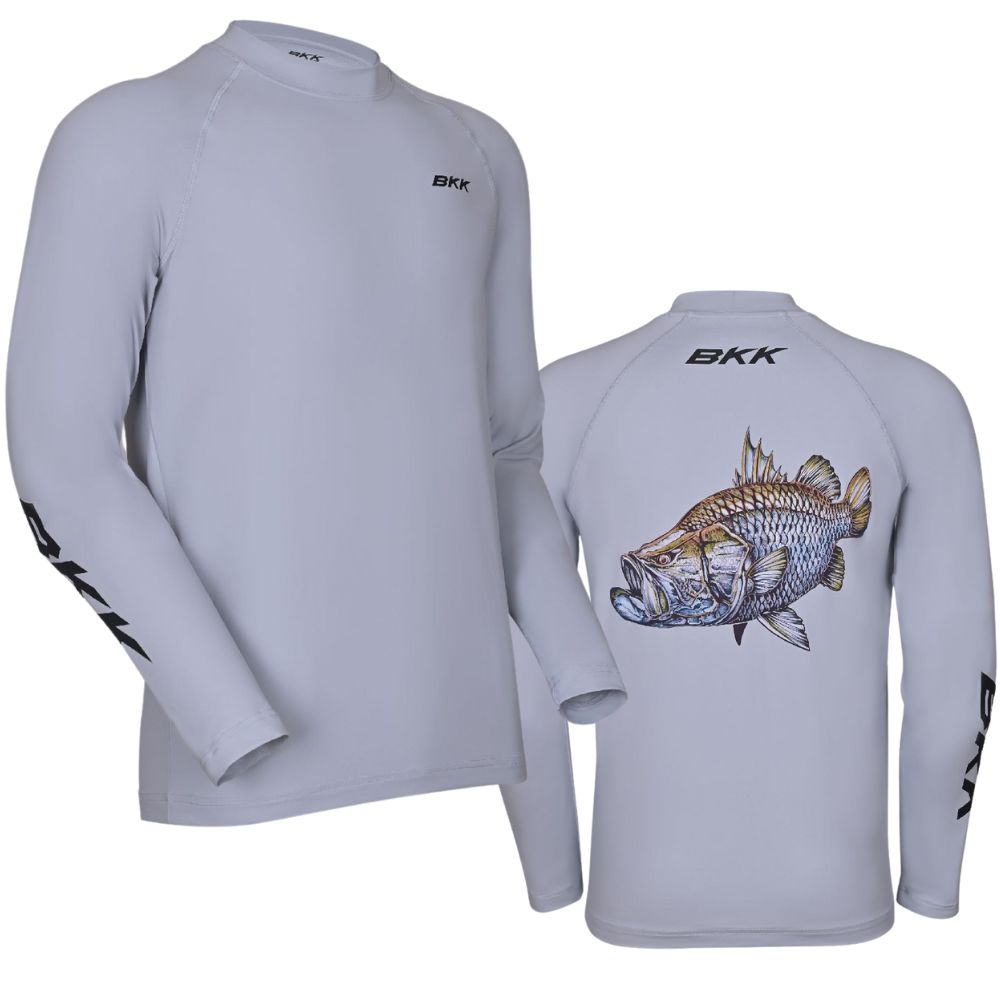 BKK Fishing Performance Long Sleeve Shirt BARRAMUNDI Grey