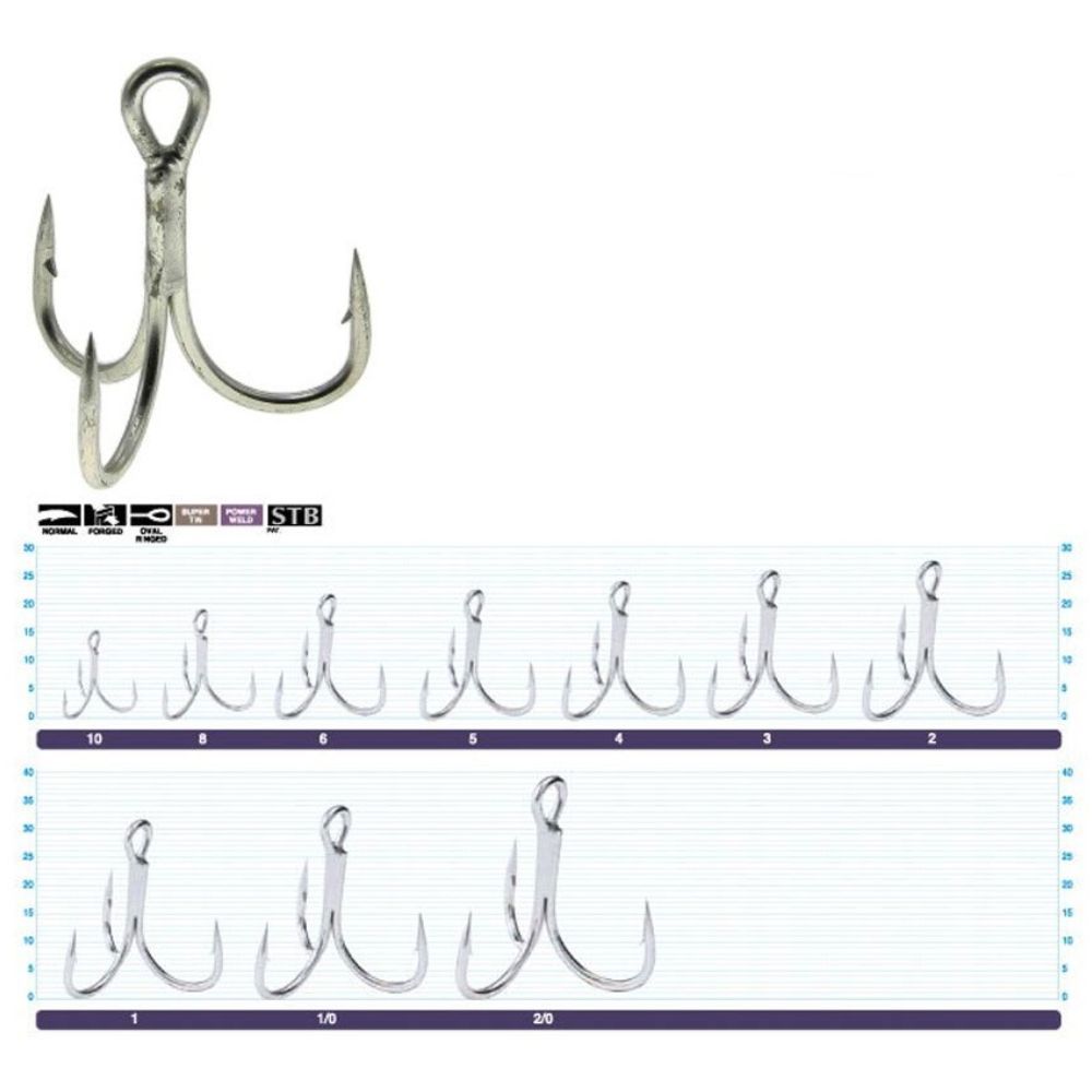 OWNER 2X Strong Saltwater Treble Hook ST-46TN 2X