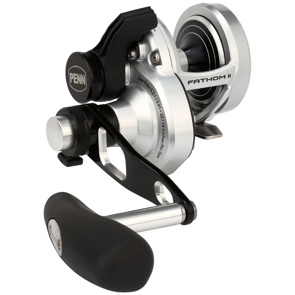 PENN Conventional 2-Speed Right-Handed Reel FATHOM II LEVER DRAG 10XN