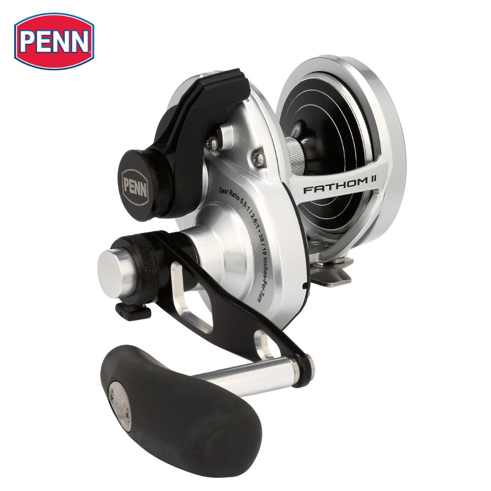 PENN Conventional 2-Speed Right-Handed Reel FATHOM II LEVER DRAG 15XN