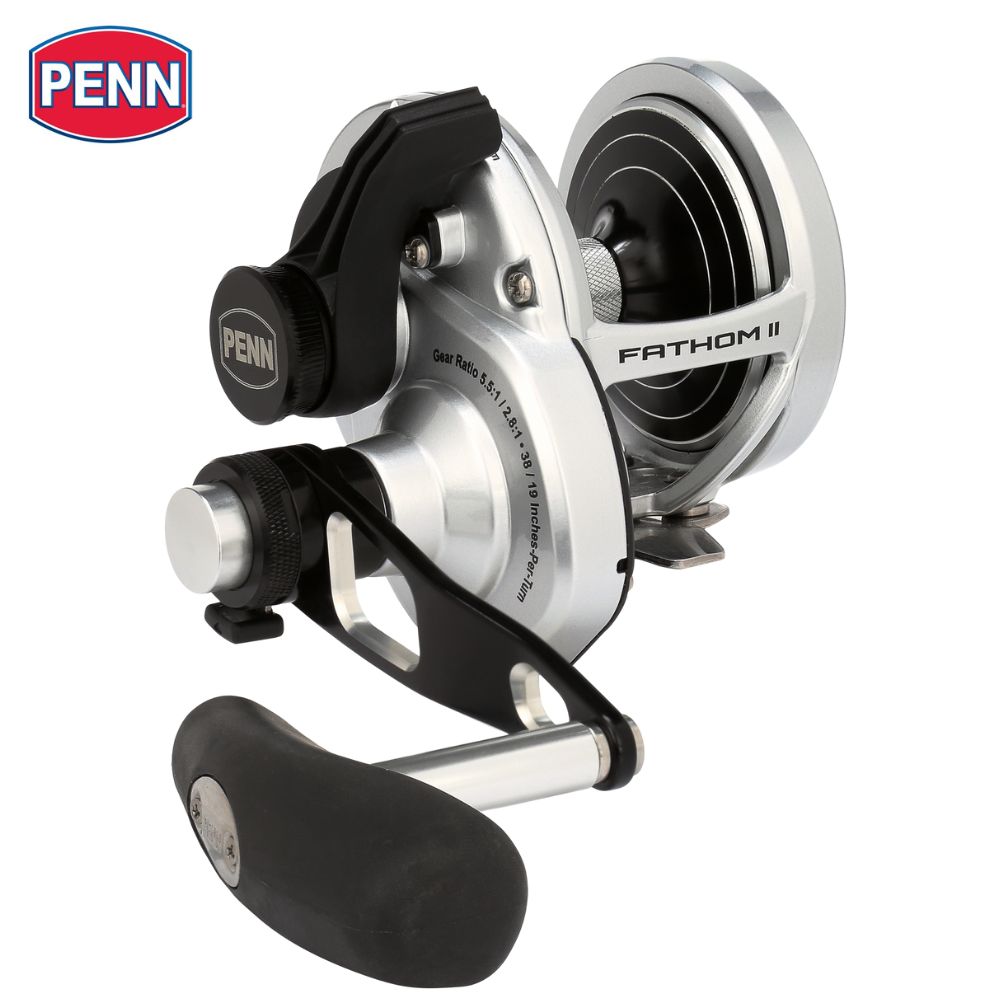 PENN Conventional 2-Speed Right-Handed Reel FATHOM II LEVER DRAG 25NLD