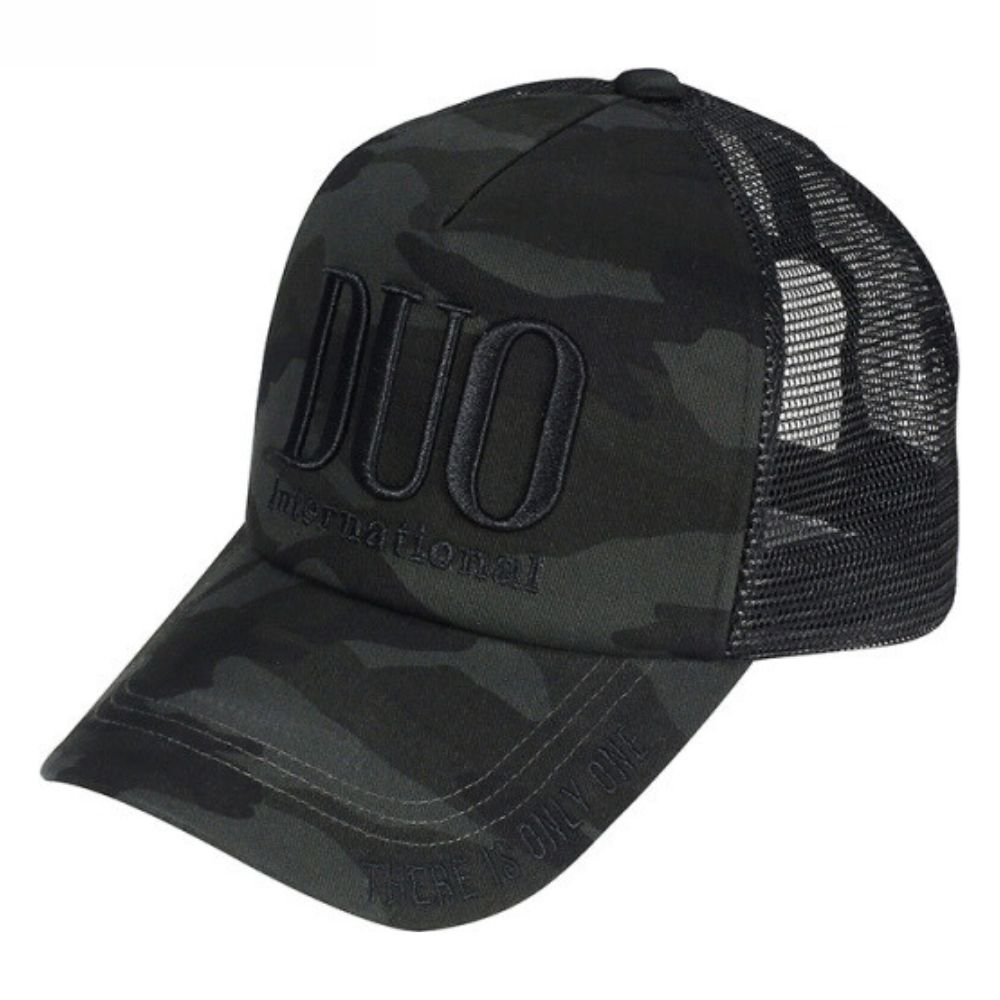 DUO Fishing Headwear TRUCKER CAP Black Camo