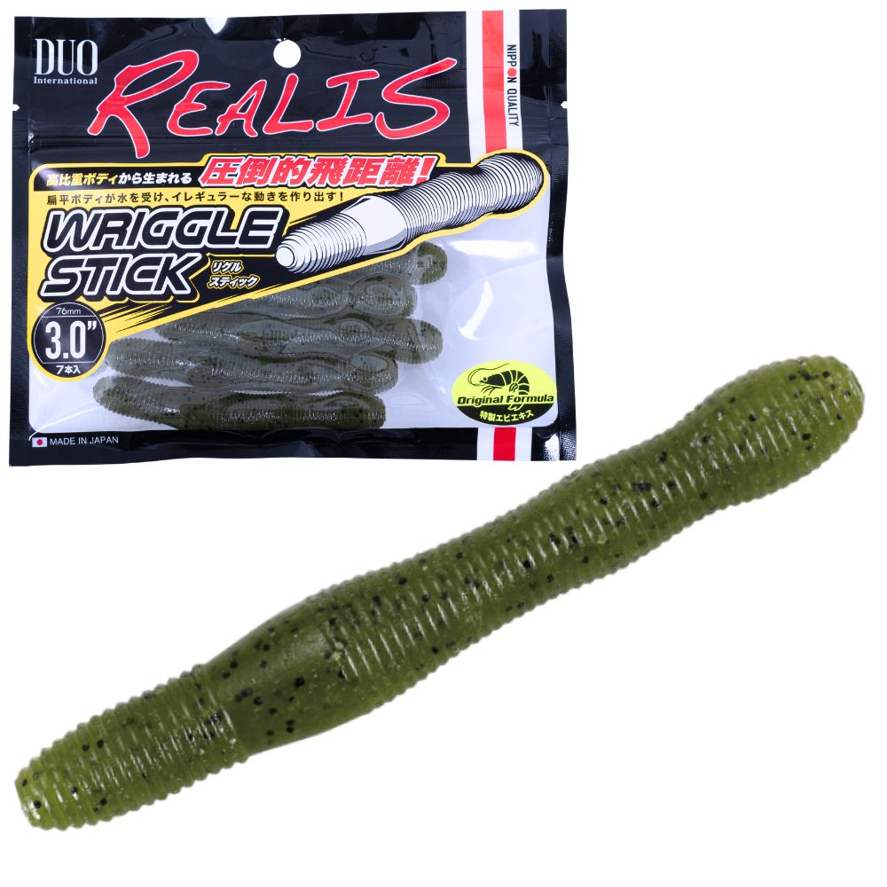 DUO Bass Fishing Scented Soft Bait Worm Lure WRIGGLE STICK 3.0