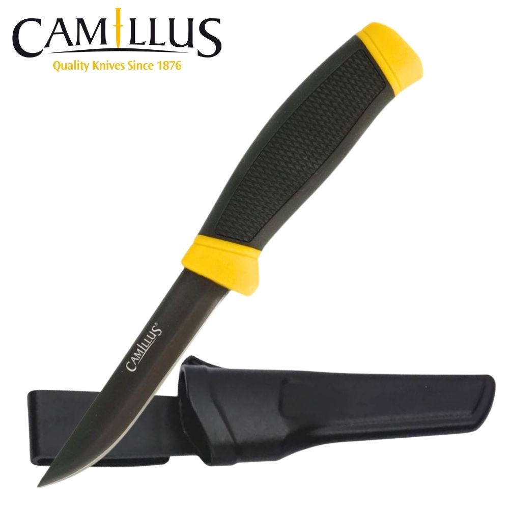 CAMILLUS Black Titanium Bonded All-Purpose Fixed Blade Knife